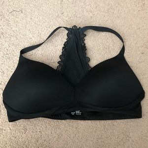 Aerie real sunnie wireless racer back lace bra 36C
